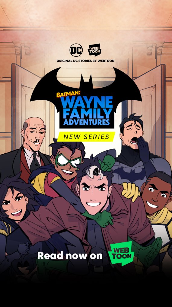 네이버웹툰과 DC코믹스는 ‘배트맨’ 시리즈 스토리를 오리지널 웹툰으로 제작, ‘배트맨: 웨인 패밀리 어드벤처’를 북미, 중남미, 유럽 등에 공개했다. 네이버 제공