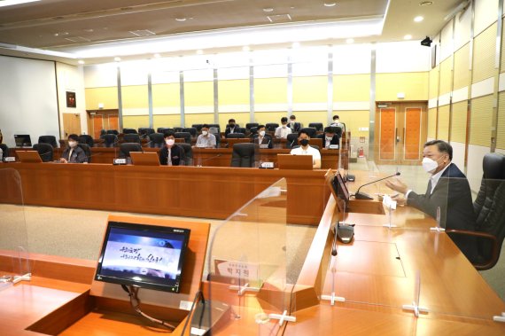 [서울=뉴시스] 국방과학연구소 전문연구요원 간담회. 2021.09.10. (사진=병무청 제공) *재판매 및 DB 금지