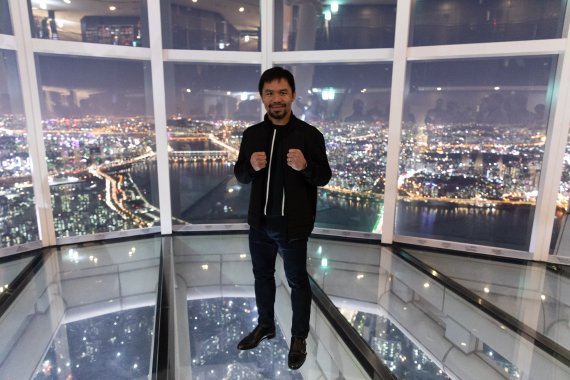 Filipino boxing hero Pacquiao...  Announcement of candidacy for the 2022 presidential election