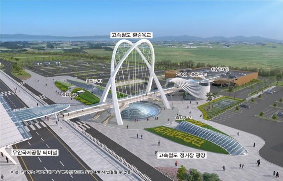 호남고속철도 무안국제공항역(가칭) 조감도.(전남도 제공) 2020.1.18/뉴스1 © News1