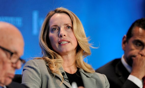FILE PHOTO: Laurene Powell Jobs, founder and chair of Emerson Collective and widow of the late Apple founder Steve Jobs, takes part in a panel discussion titled /사진=뉴스1 외신화상