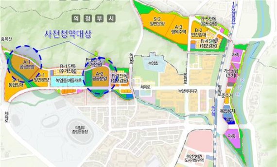 의정부 우정 토지이용계획 및 위치도(국토부 제공) © 뉴스1