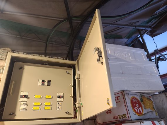 화재예방 설비 구축한 청량리수산물시장 모습 © 뉴스1 조현기 기자