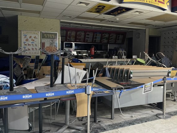 부산 해운대 ‘씨라이프 부산 아쿠아리움’ 지하 1층 푸드코트 모습.2021.2.23/ © 뉴스1 이유진 기자