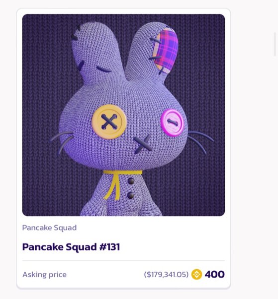 팬케이크스왑이 발행한 토끼 이미지의 NFT(대체불가능토큰). 해당 NFT는 약 2억원에 거래됐다고 알려졌다. (사진=팬케이크스왑 제공) *재판매 및 DB 금지