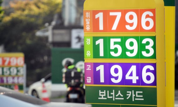 휘발유 가격 1700원 돌파