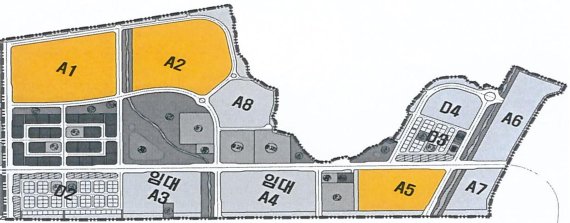 광주연구개발특구 첨단3지구 3공구 조성공사 대행 개발 사업 공급 부지 3개 필지 위치도.(광주도시공사 제공)2021.10.25/뉴스1 © News1 박준배 기자