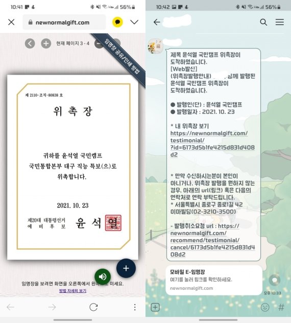 "초6 딸, 尹캠프 대구 직능특보 위촉됐다"