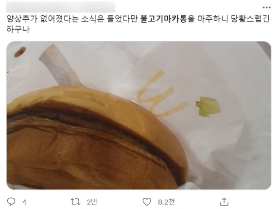 "맥도날드 햄버거 샀는데 불고기 마카롱인 줄".. 무슨 일?