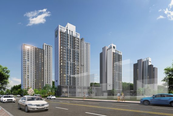 ‘대전 하늘채 엘센트로’아파트 투시도. (코로롱글로벌 제공) © 뉴스1