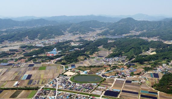 괴산메가폴리스 산업단지가 들어설 예정지인 사리면 일원.(괴산군 제공)© 뉴스1