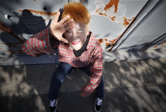 개그우먼 김혜선이 22일 서울 상암동 인근에서 열린 뉴스1과의 인터뷰에 앞서 포즈를 취하고 있다. 2021.10.22/뉴스1 © News1 권현진 기자