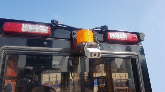 AI 영상인지 장비협착방지시스템.(제공=현대건설)© 뉴스1