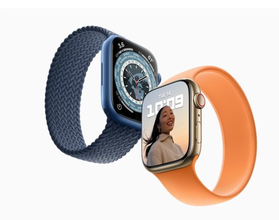 애플이 새로운 스마트워치인 '애플워치7'을 출시했다. 디스플레이가 커지고 고속 충전 등을 지원하지만 디자인 면에서는 전작과 크게 달라지지 않았다. © 뉴스1