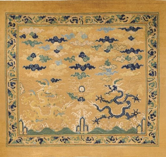 경매에 나온 중국 명나라 시대 황제가 쓰던 카펫. 홍콩 사우스차이나모닝포스트 캡처