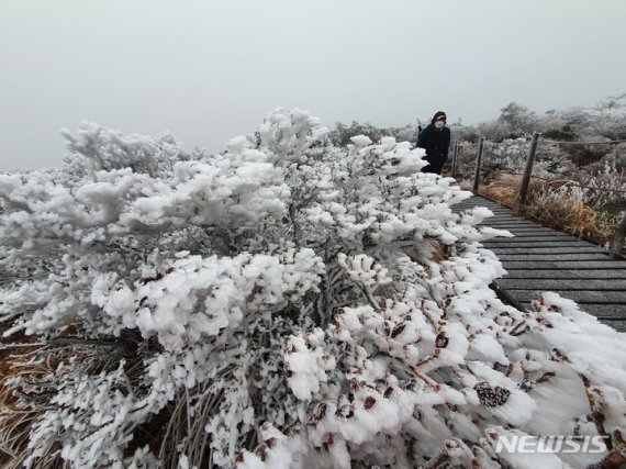 성큼 다가온 겨울 “한라산에 첫눈”…예상 적설량 최대 8㎝