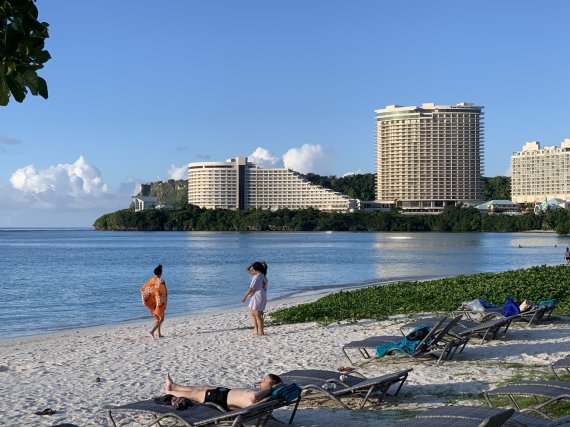 지난 9일 괌 투몬비치 풍경© 뉴스1 윤슬빈 기자