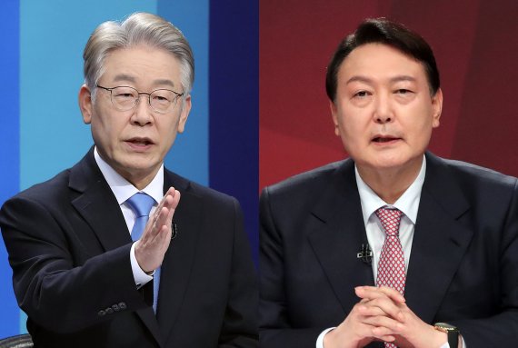 이재명 더불어민주당 대선 후보(왼쪽)와 윤석열 국민의힘 대선 후보. /사진=뉴스1