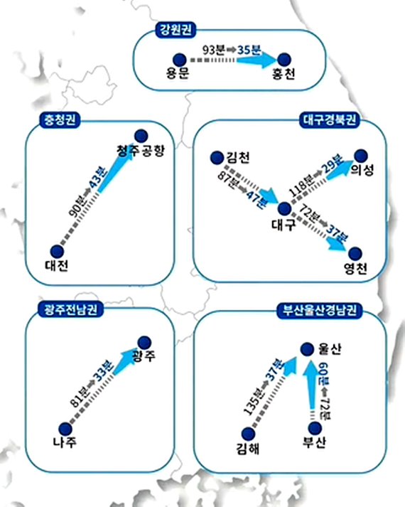 [나주=뉴시스]이창우 기자= 22일 한국교통연구원이 온라인 공청회를 통해 공개한 '제4차 국가철도망 구축계획 초안'에 광주~나주 간 광역철도망 구축사업이 포함됐다. (그래픽=한국교통연구원 제공) *재판매 및 DB 금지