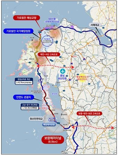 보령-태안 해저터널 연계 사업.(충남도 제공).© 뉴스1
