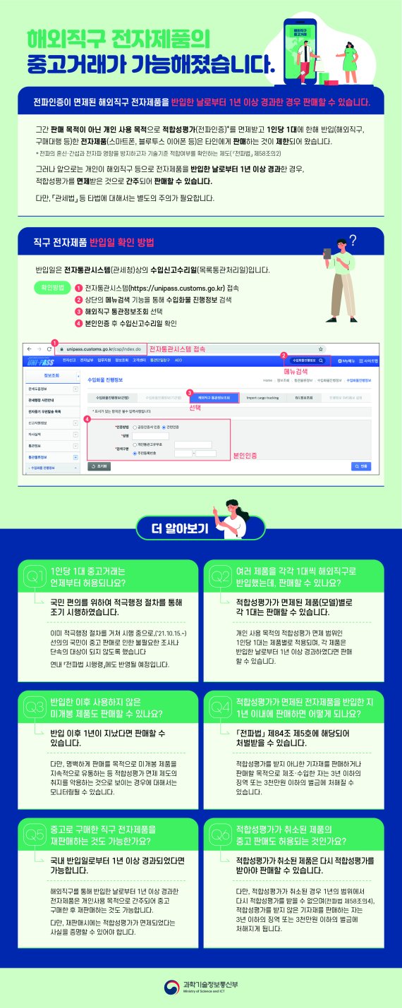 방송통신기자재 중고판매 가이드라인 과기정통부 제공