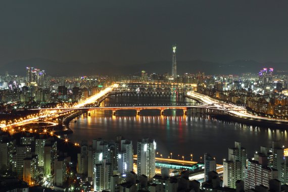 매봉산 팔각정 전망뷰. © 뉴스1