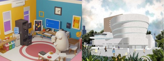 [서울=뉴시스] 호야초 3D 애니메이션(왼쪽)과 SNL STUDIO 건축 디자인. (사진=클래스101 제공) 2021.12.03. photo@newsis.com