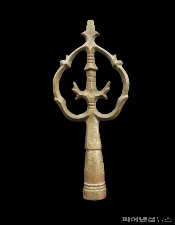 하남 동사지 출토 금동석장 장식. 사진제공=하남시