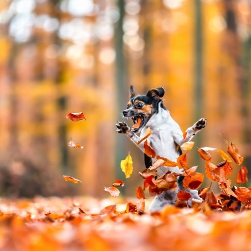 [서울=뉴시스] 독일 파더보른의 디아나 질 메너가 찍은 '가을과 사랑에 빠졌어요' 사진도 '많이 추천받은' 사진에 올랐다. 디아나의 반려동물이 나뭇잎 속에서 뛰어놀고 있다. (출처 : 코미디 펫 포토 어워드 홈페이지 ©Diana Jill Mehner/Animal Friends Comedy Pet Photo Awards) 2021.12.09. *재판매 및 DB 금지 *재판매 및 DB 금지