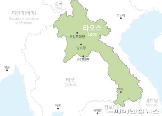 라오스 루앙프라방 지도. 사진=한국공항공사