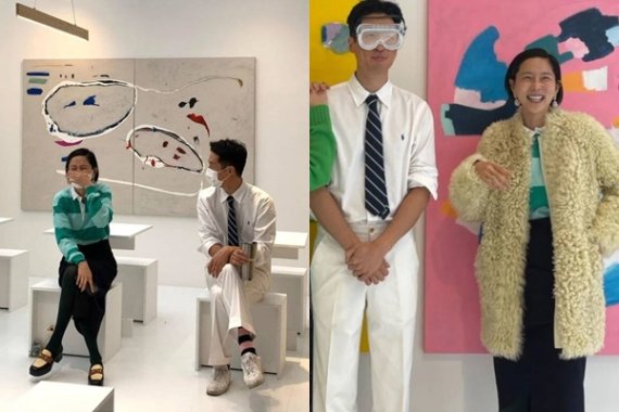 마이큐 전시장 찾은 김나영.