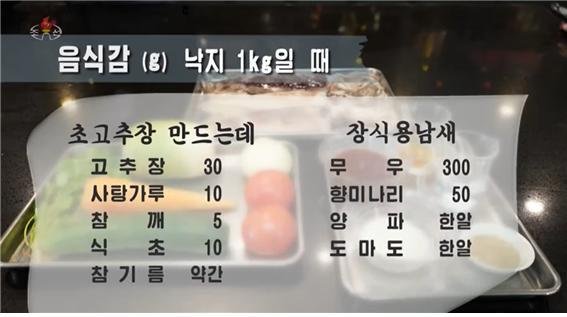 북한 조선중앙TV가 최근 방송한 요리 프로그램 방송 장면.(조선중앙TV 갈무리)© 뉴스1