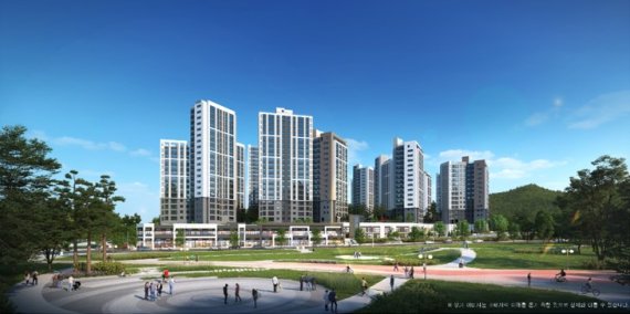 <천안 삼룡1지구 ‘호반써밋 포레센트’ 투시도>