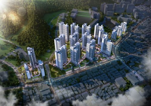 안양 어반포레 자연& e편한세상_조감도