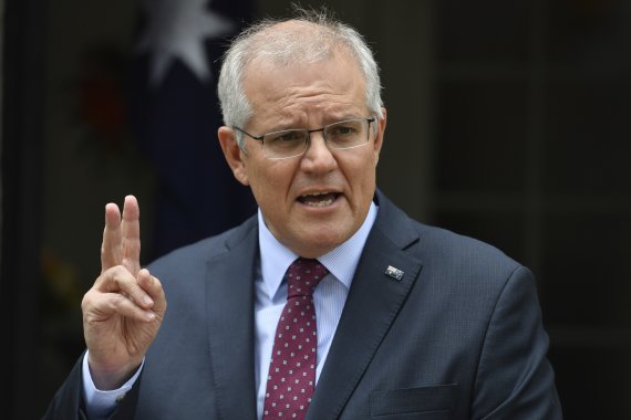 호주 스콧 모리슨 총리. AP뉴시스