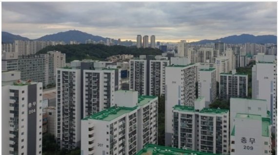 산본신도시 전경.