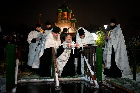[모스크바=AP/뉴시스] 러시아정교회는 1월19일을 예수공현일로 정해 매년 기념한다. *재판매 및 DB 금지