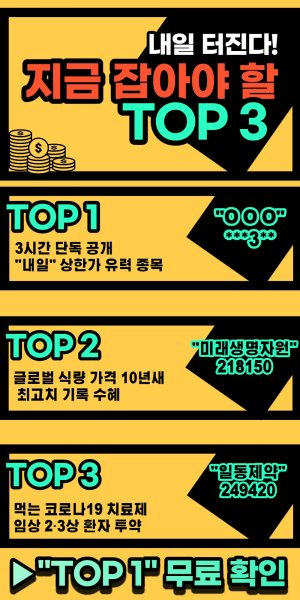 내일의 급등 유망주 TOP3 공개