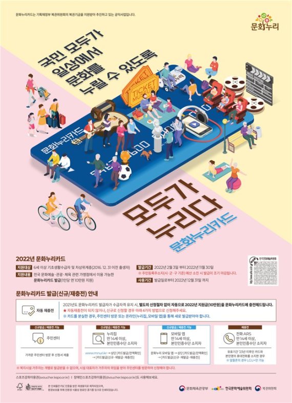 2022년 통합문화이용권(문화누리카드) 포스터