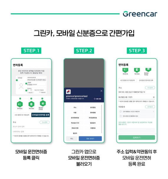 그린카 "모바일 운전면허증 발급받으세요"