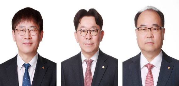 왼쪽부터 노성규, 박상묵, 김선봉 상무 / 사진=한국증권금융 제공