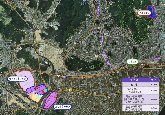 [창원=뉴시스] 김해 강소연구개발특구.(사진=경남도 제공) *재판매 및 DB 금지