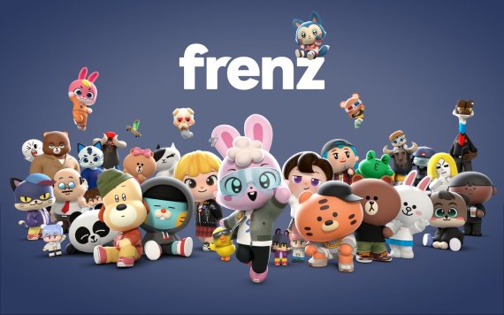 라인프렌즈의 신개념 디지털 IP 생성 플랫폼 FRENZ 키비주얼. 라인프렌즈 제공.