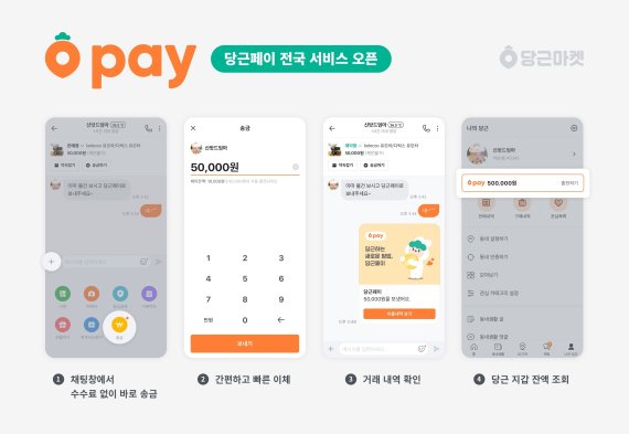 당근페이 서비스 화면. 당근마켓 제공.