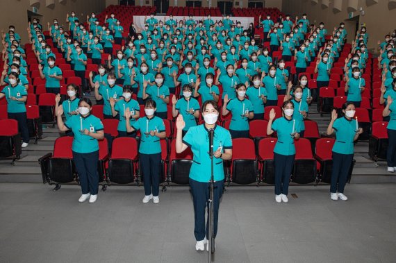 광주대 간호학과의 제11회 나이팅게일 선서식 모습.사진=광주대 제공