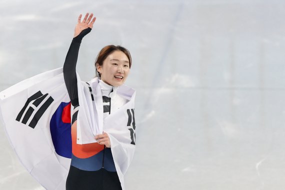 쇼트트랙 여자 1500m서 금메달을 따낸 최민정 /사진=뉴스1