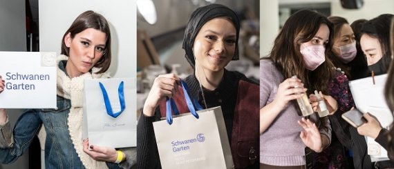 패션위크 백스테이지에서 주목받은 슈바넨가르텐© 뉴스1