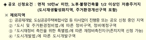 국토부, 28일부터 '소규모주택정비 관리지역' 전국 공모