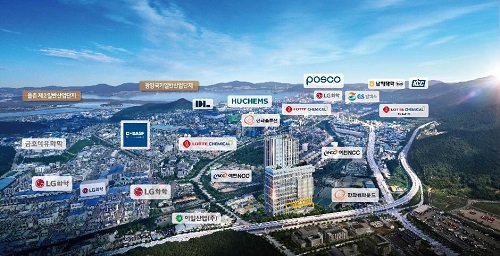 <골든게이트여수 비즈밸리 항공조감도>