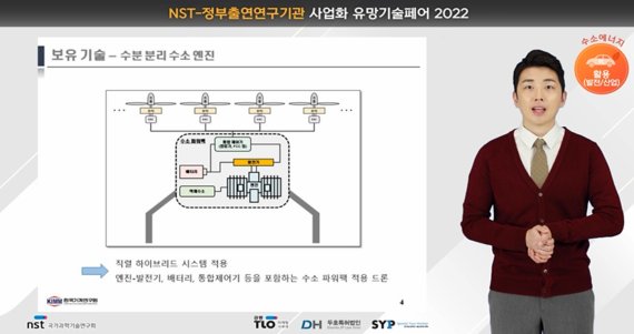 AI아나운서가 정부출연연구기관의 우수기술을 소개하고 있다. NST 제공